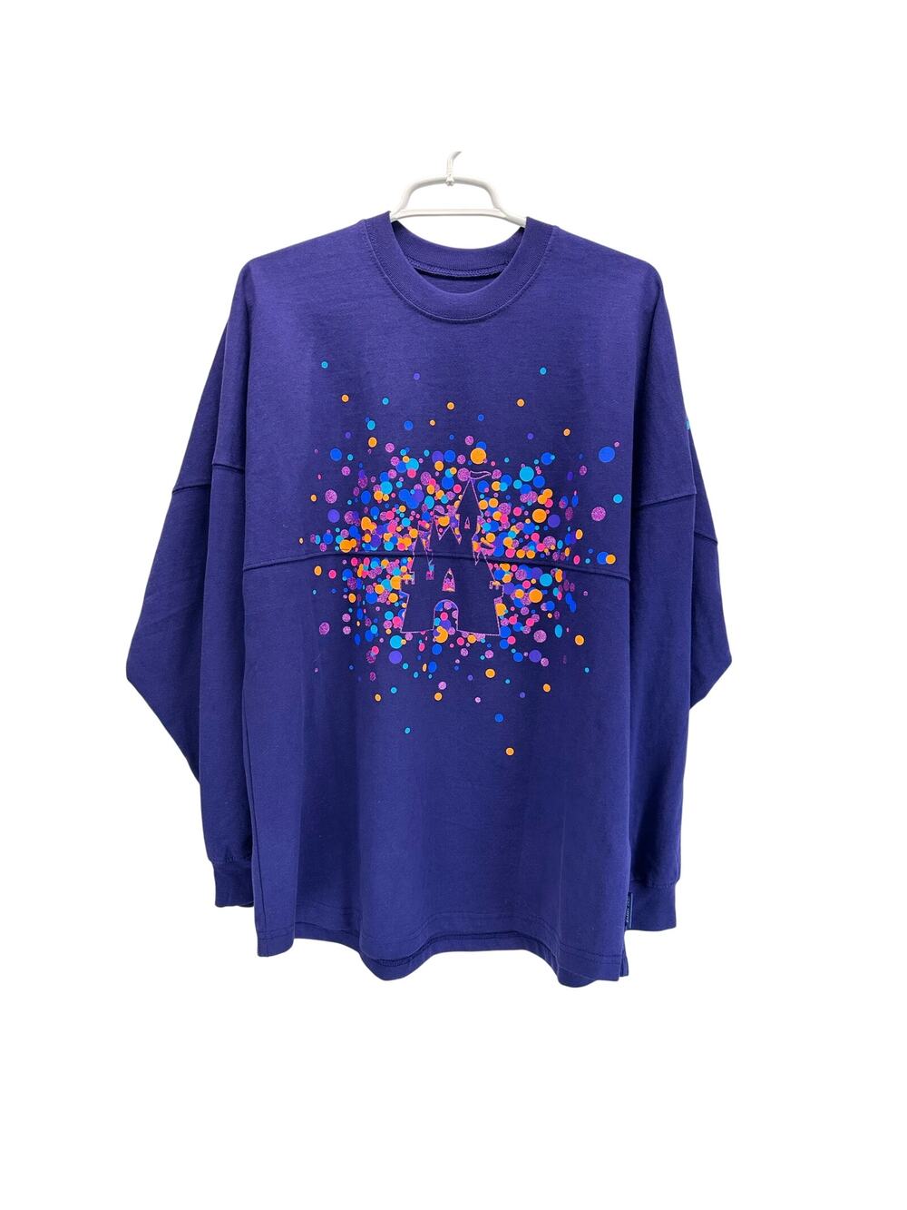 NWT Disney Paris 30th Anniversary Sparkle Spirit Jersey Purple Castle Med